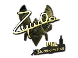 Наклейка | ZywOo (золотая) | Стокгольм 2021