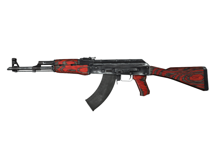AK-47, Red Laminate + Red Stickers